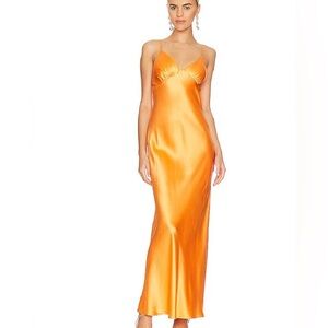 Bec and bridge amber v maxi dress size US M/8 nectarine orange